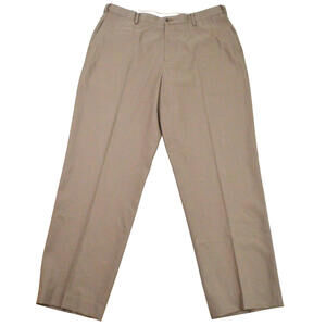 LL Bean Mens Dress Pants 38 Brown Classic Fit Pockets 100% Wool